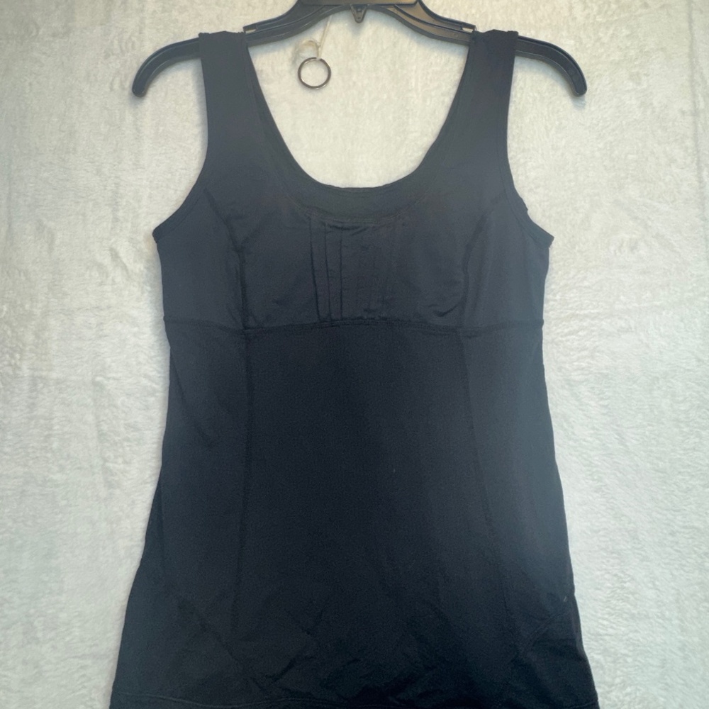 Lululemon Tank Top Womens Size 6 Black Cinch Front Athletic Summer Beach